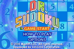 Dr. Sudoku Title Screen